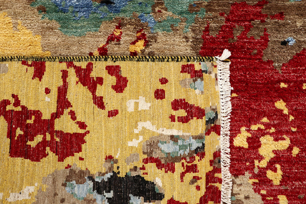 Multi Colored Abstract 4' 6 x 6' 11 - No. 65086 - ALRUG Rug Store