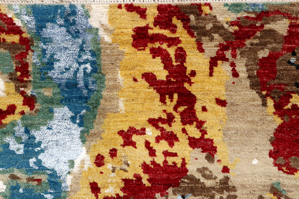 Multi Colored Abstract 4' 6 x 6' 11 - No. 65087 - ALRUG Rug Store