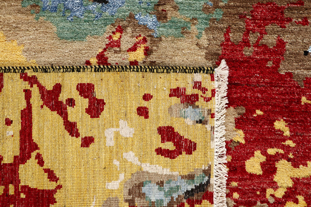 Multi Colored Abstract 4' 6 x 6' 11 - No. 65087 - ALRUG Rug Store