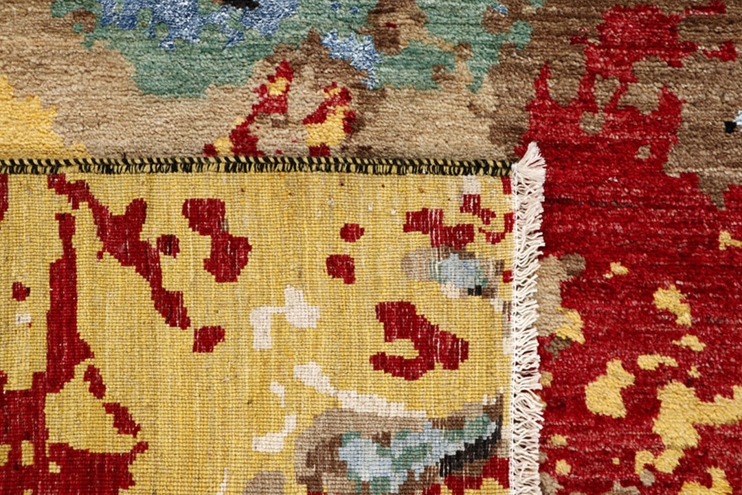 Multi Colored Abstract 4'  6" x 6'  11" - No. QA93678