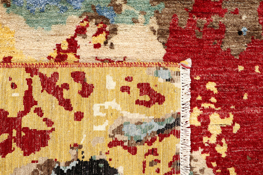 Multi Colored Abstract 4' 5 x 6' 11 - No. 65088 - ALRUG Rug Store