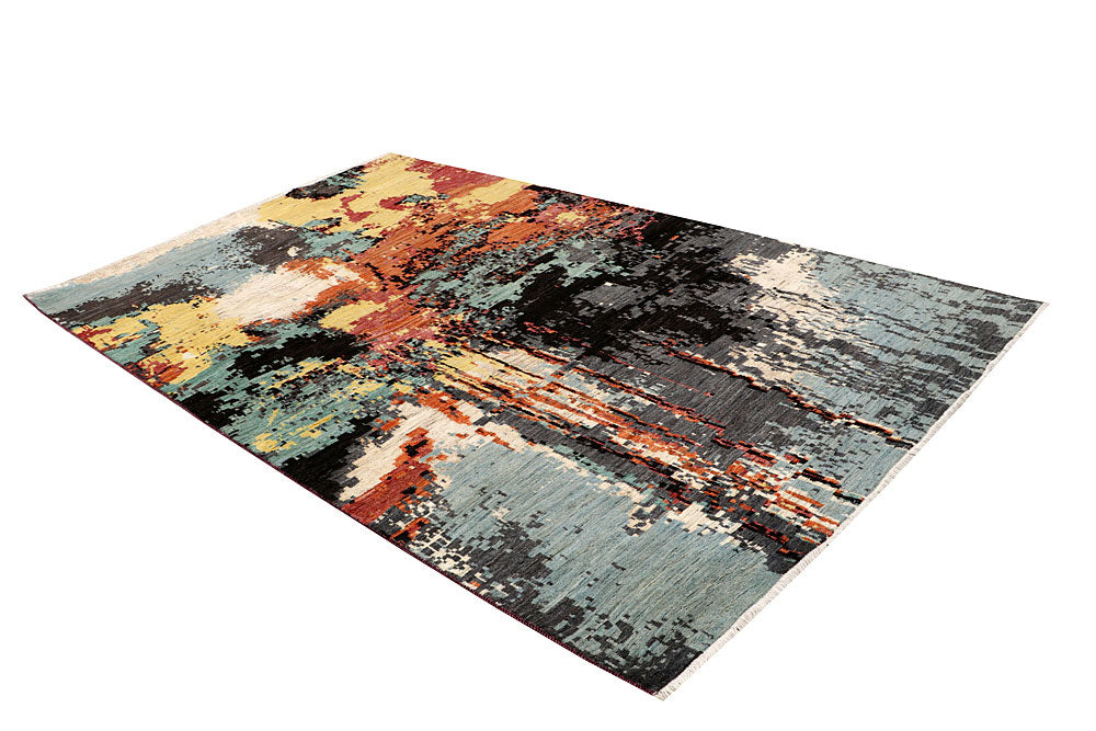 Multi Colored Abstract 5' 7 x 9' 3 - No. 65091 - ALRUG Rug Store