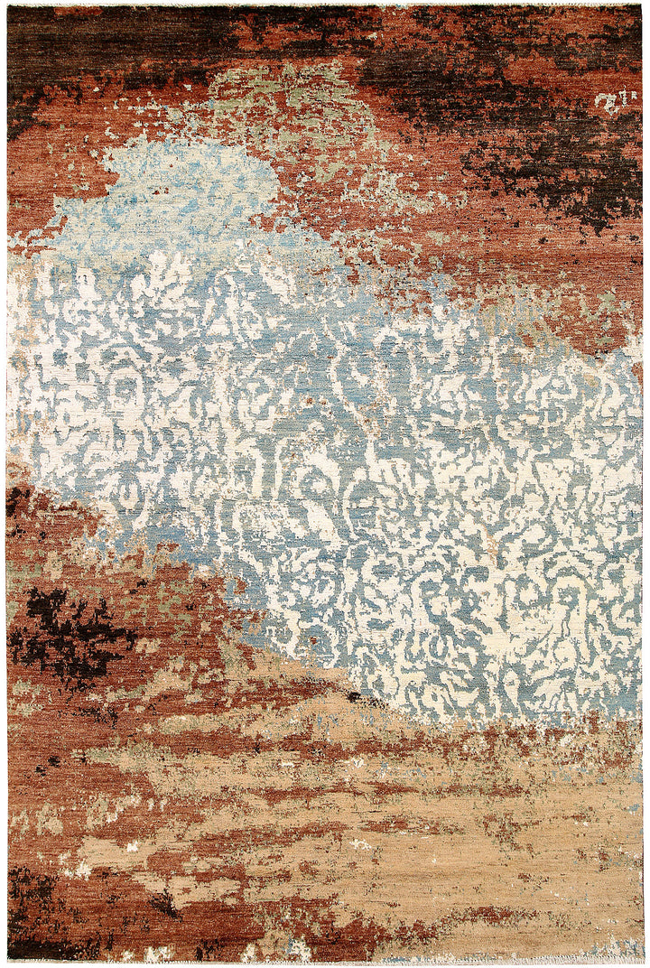 Multi Colored Abstract 6'  4" x 9'  7" - No. QA26436