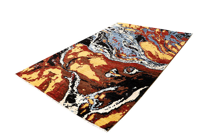 Multi Colored Abstract 5' 11 x 5' 11 - No. 65095 - ALRUG Rug Store