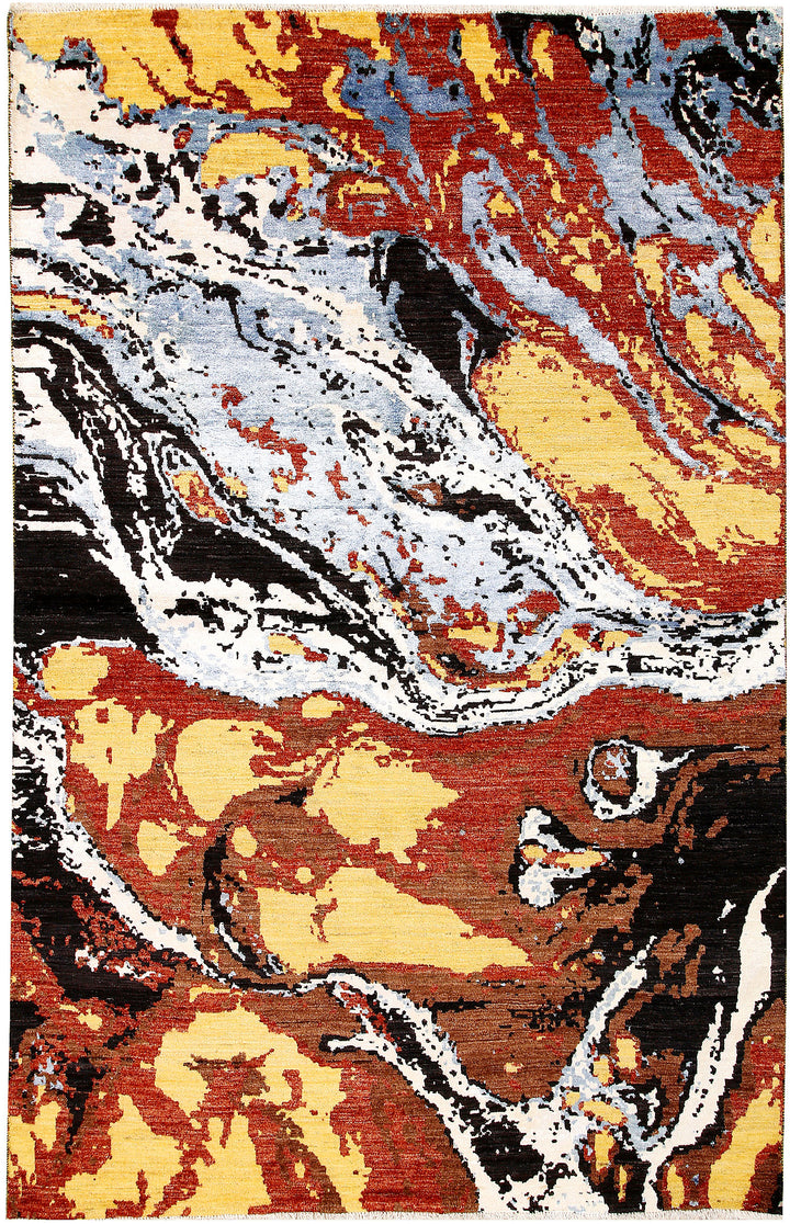 Multi Colored Abstract 5' 11 x 5' 11 - No. 65095 - ALRUG Rug Store