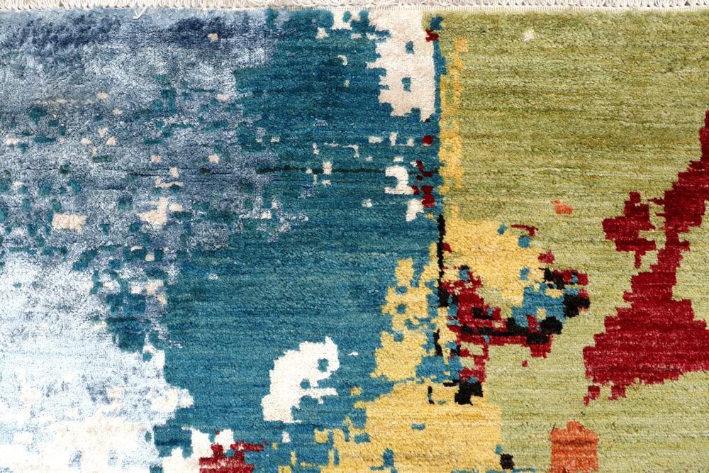 Multi Colored Abstract 6' 1 x 9' 1 - No. 65097 - ALRUG Rug Store