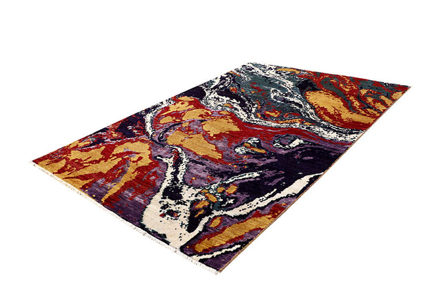 Multi Colored Abstract 5' 11 x 9' 1 - No. 65098 - ALRUG Rug Store