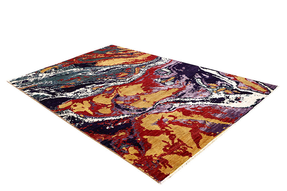 Multi Colored Abstract 5' 11 x 9' 1 - No. 65098 - ALRUG Rug Store