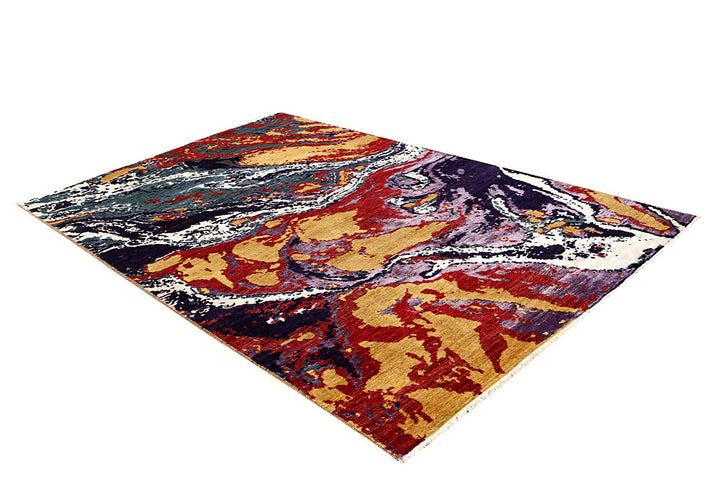 Multi Colored Abstract 5' 11 x 9' 1 - No. 65098 - ALRUG Rug Store