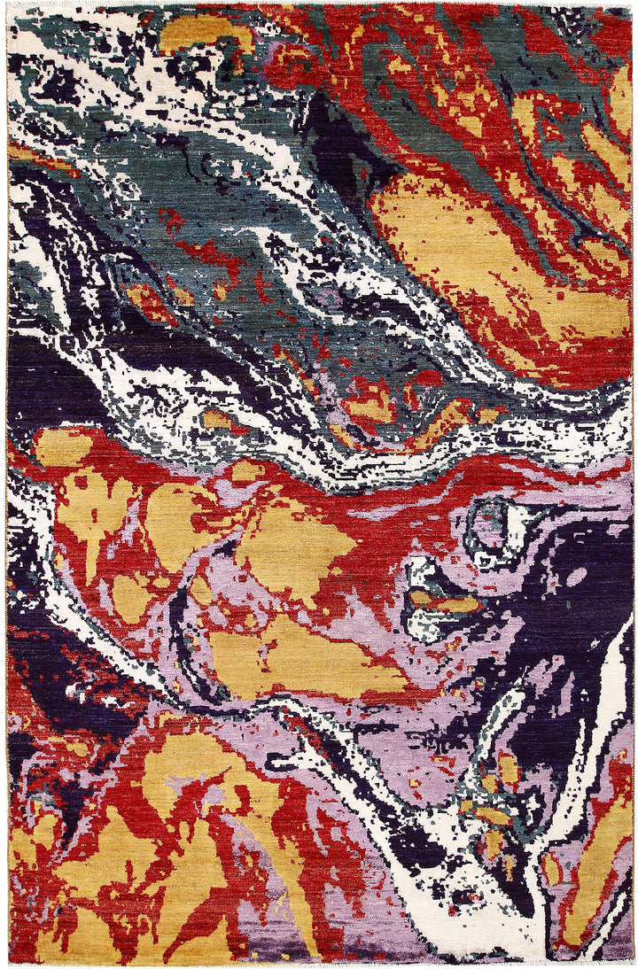 Multi Colored Abstract 5' 11 x 9' 1 - No. 65098 - ALRUG Rug Store