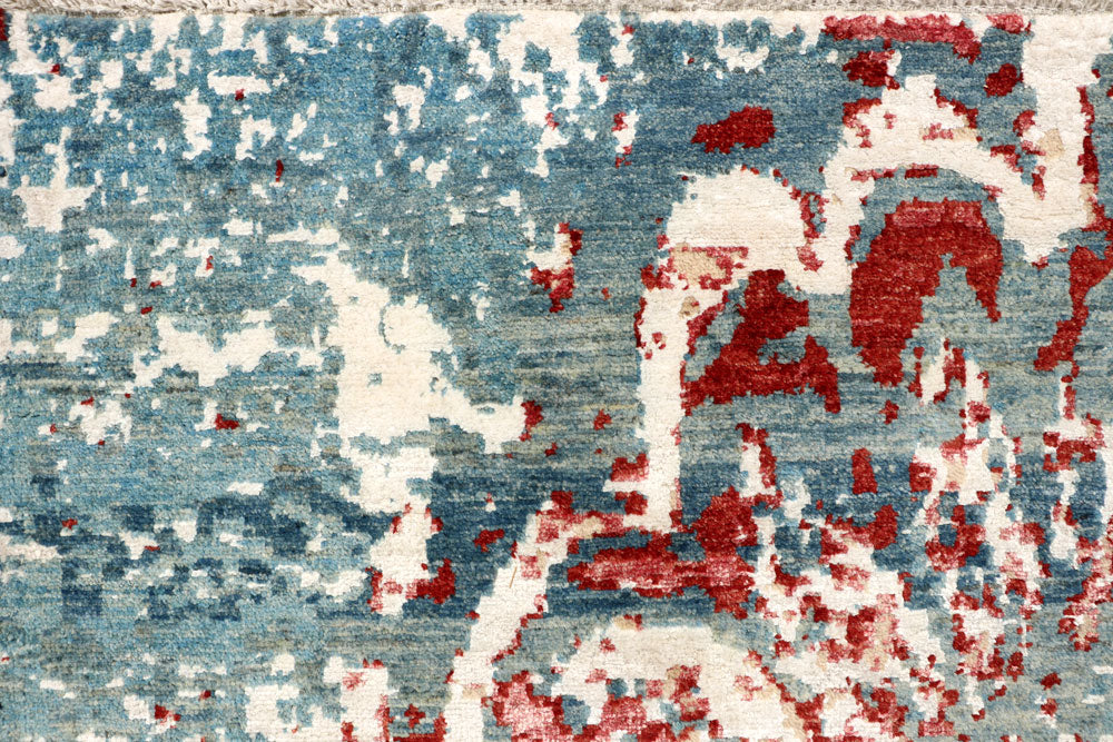 Cadet Blue Abstract 6' 5 x 9' 9 - No. 65099 - ALRUG Rug Store
