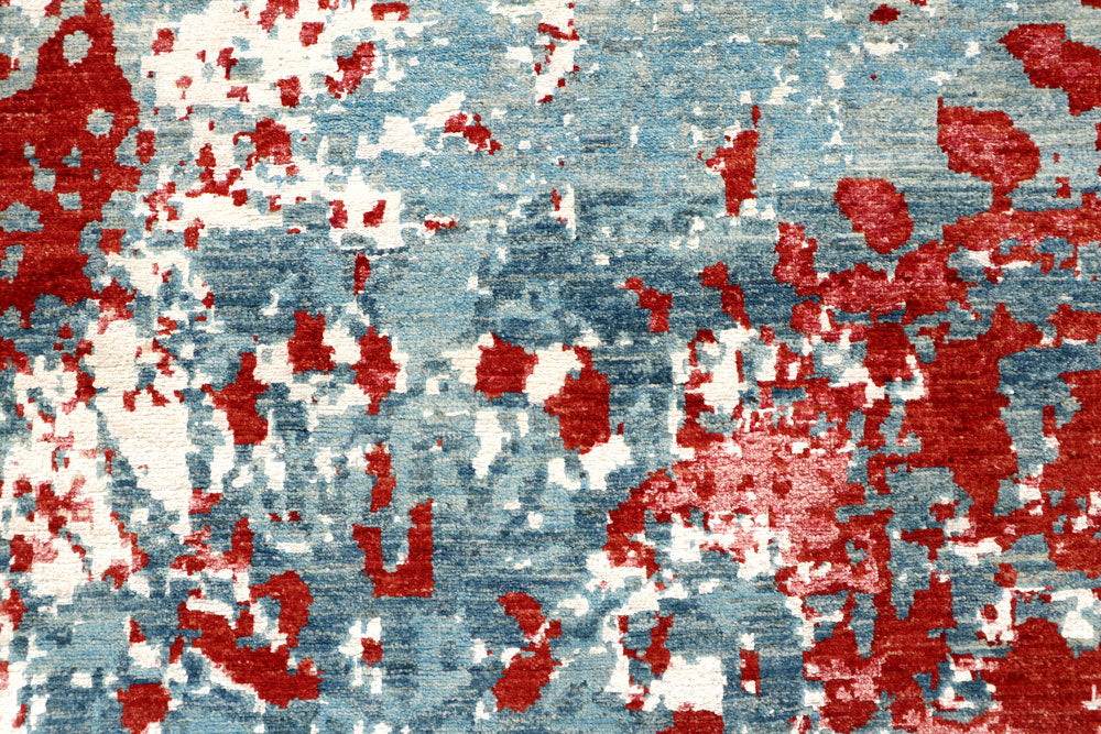Cadet Blue Abstract 6' 5 x 9' 9 - No. 65099 - ALRUG Rug Store
