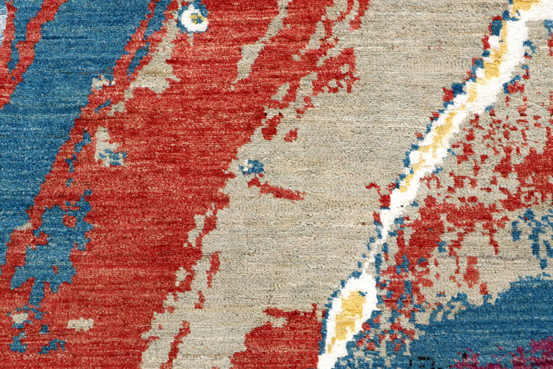 Multi Colored Abstract 6'  2" x 9'  5" - No. QA22053