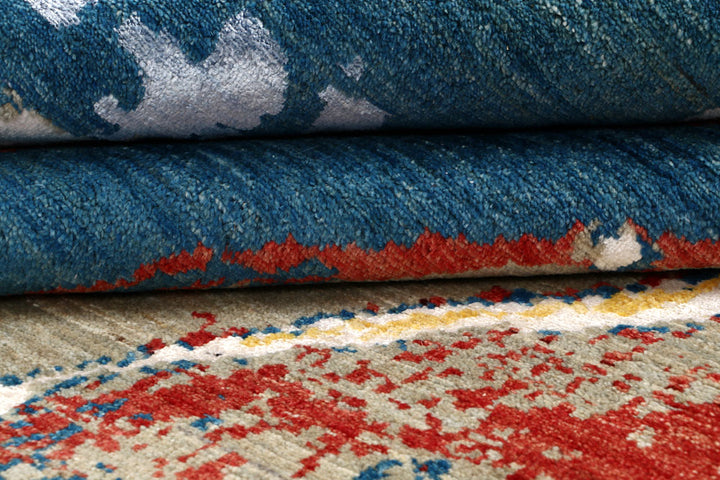 Multi Colored Abstract 6' 2 x 9' 5 - No. 65100 - ALRUG Rug Store