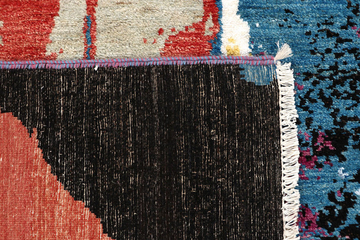 Multi Colored Abstract 6'  2" x 9'  5" - No. QA22053