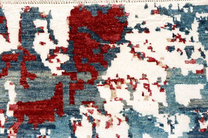 Cadet Blue Abstract 6' 6 x 9' 9 - No. 65104 - ALRUG Rug Store