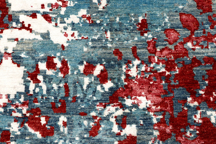 Cadet Blue Abstract 6' 6 x 9' 9 - No. 65104 - ALRUG Rug Store