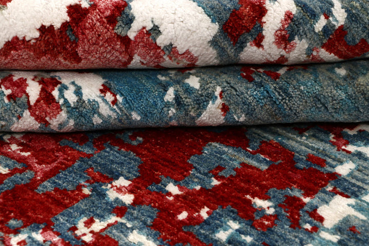 Cadet Blue Abstract 6' 6 x 9' 9 - No. 65104 - ALRUG Rug Store