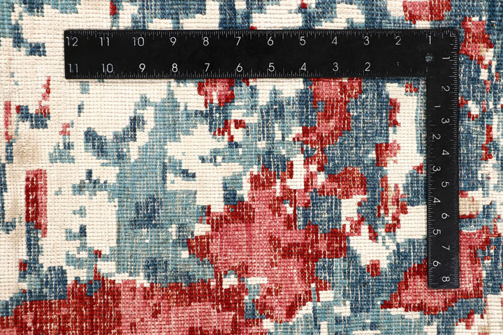 Cadet Blue Abstract 6' 6 x 9' 9 - No. 65104 - ALRUG Rug Store