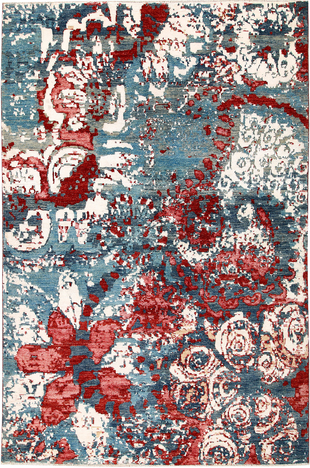 Cadet Blue Abstract 6' 6 x 9' 9 - No. 65104 - ALRUG Rug Store