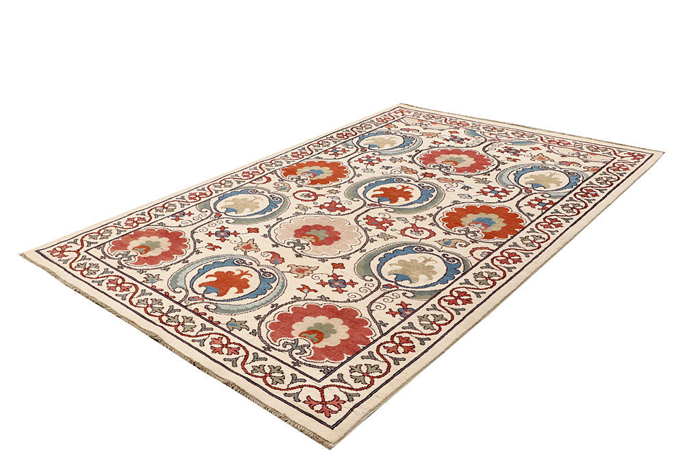Bisque Ikat 5' 11 x 9' 1 - No. 65106 - ALRUG Rug Store
