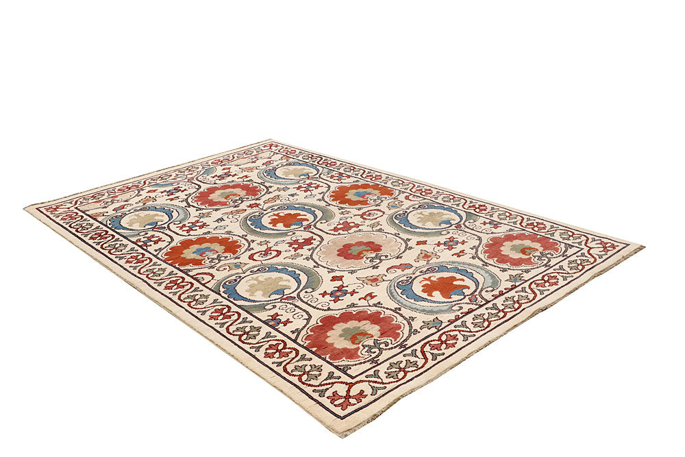 Bisque Ikat 5' 11 x 9' 1 - No. 65106 - ALRUG Rug Store