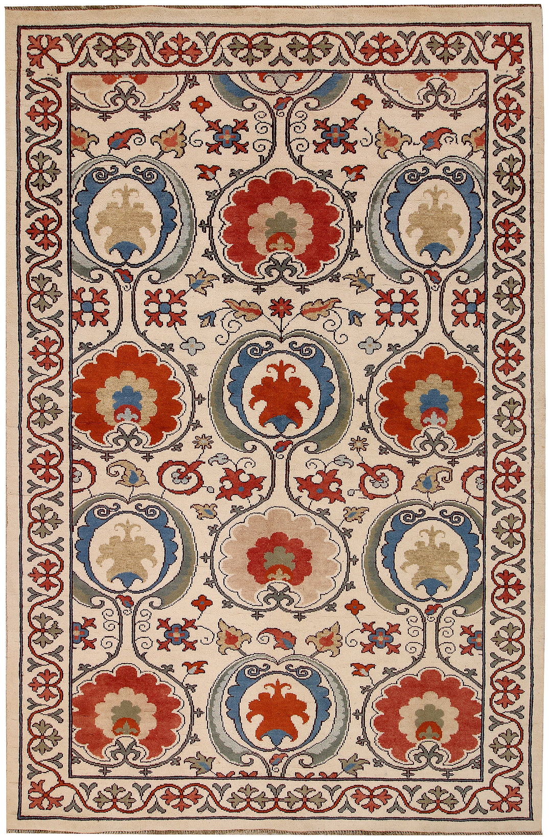 Bisque Ikat 5' 11 x 9' 1 - No. 65106 - ALRUG Rug Store
