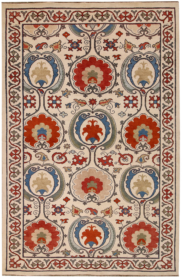Bisque Ikat 5' 11 x 9' 1 - No. 65106 - ALRUG Rug Store