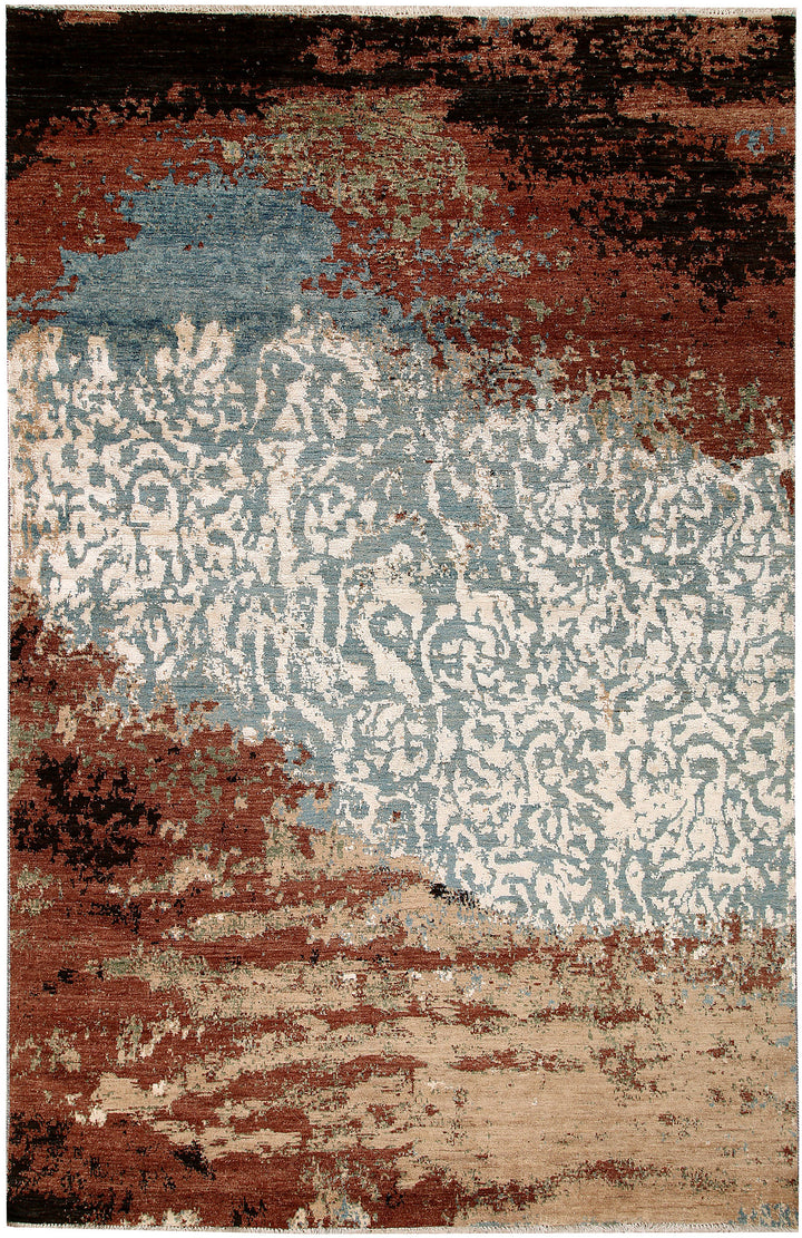 Multi Colored Abstract 6' 3 x 9' 8 - No. 65107 - ALRUG Rug Store