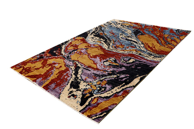 Multi Colored Abstract 6' 2 x 9' 1 - No. 65109 - ALRUG Rug Store