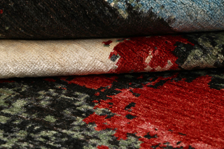 Multi Colored Abstract 6' 6 x 9' 7 - No. 65111 - ALRUG Rug Store