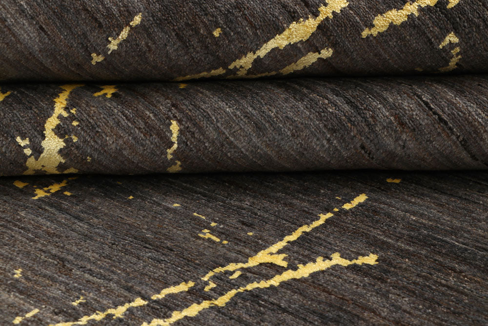 Saddle Brown Abstract 6' 3 x 9' 5 - No. 65112 - ALRUG Rug Store