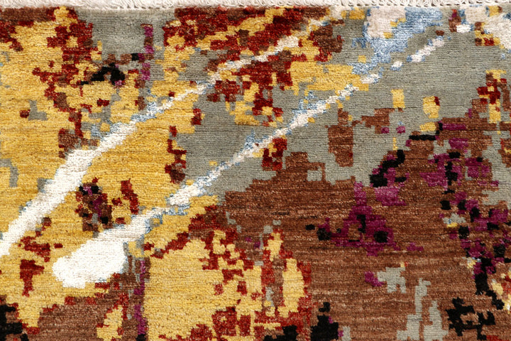 Multi Colored Abstract 6' x 9' 4 - No. 65113 - ALRUG Rug Store