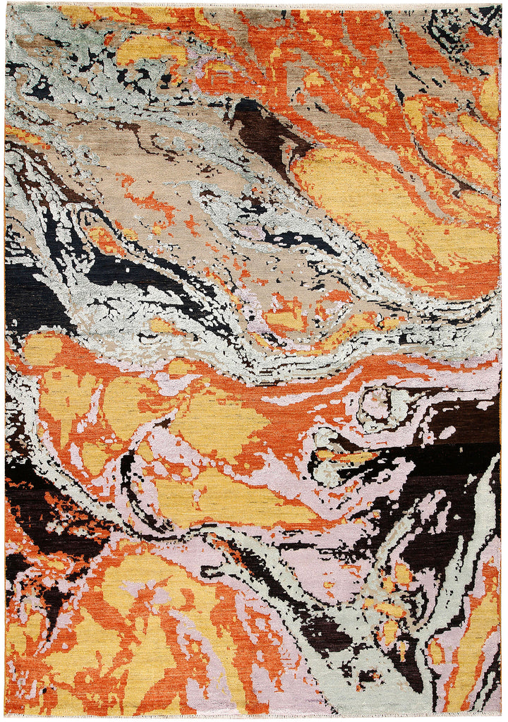 Multi Colored Abstract 6' 2 x 9' 5 - No. 65114 - ALRUG Rug Store