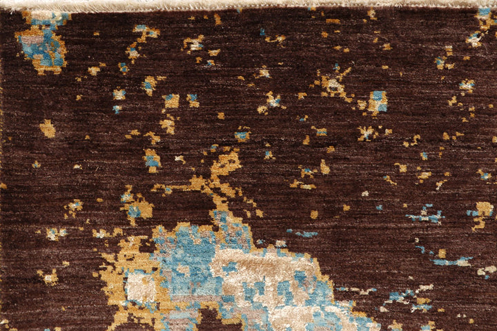 Saddle Brown Abstract 6' 6 x 9' 6 - No. 65115 - ALRUG Rug Store