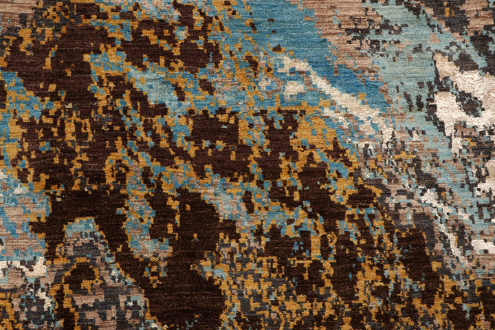 Saddle Brown Abstract 6' 6 x 9' 6 - No. 65115 - ALRUG Rug Store