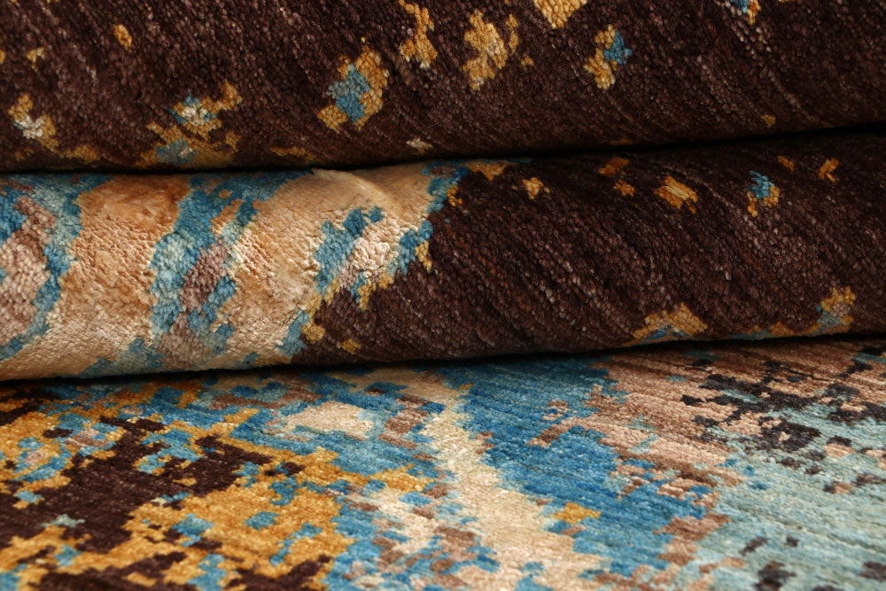 Saddle Brown Abstract 6' 6 x 9' 6 - No. 65115 - ALRUG Rug Store