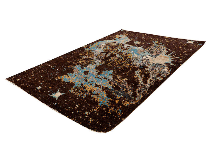 Saddle Brown Abstract 6' 6 x 9' 6 - No. 65115 - ALRUG Rug Store