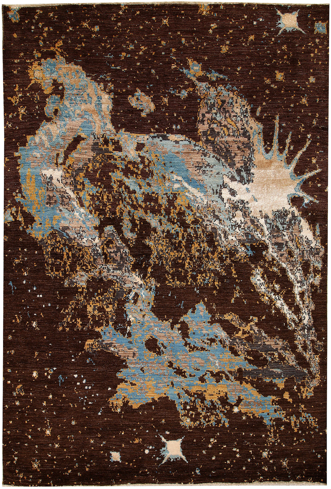 Saddle Brown Abstract 6' 6 x 9' 6 - No. 65115 - ALRUG Rug Store