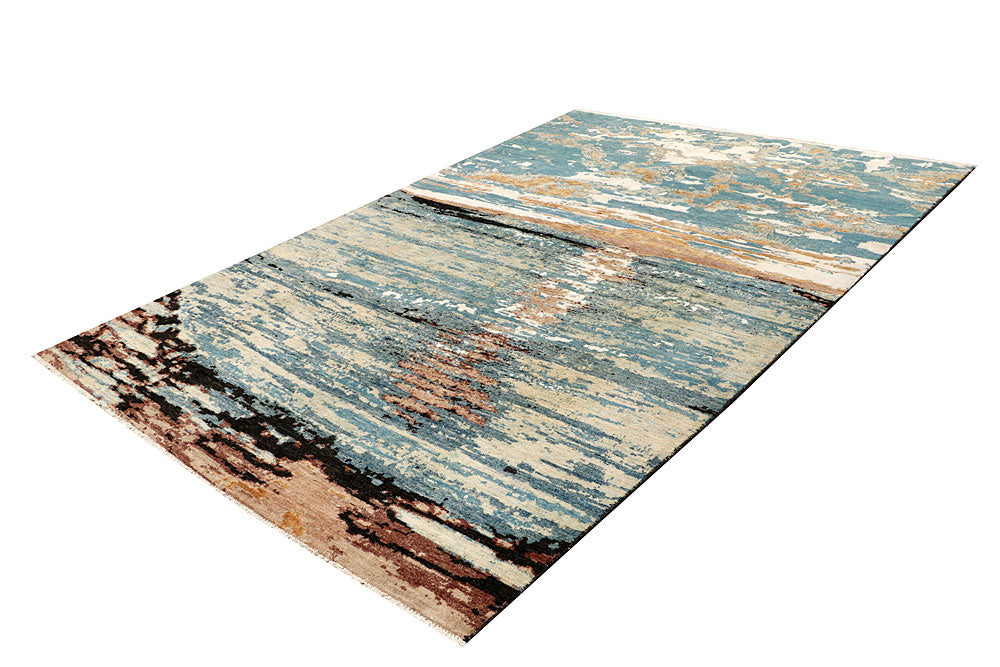 Multi Colored Abstract 6' 7 x 9' 9 - No. 65116 - ALRUG Rug Store