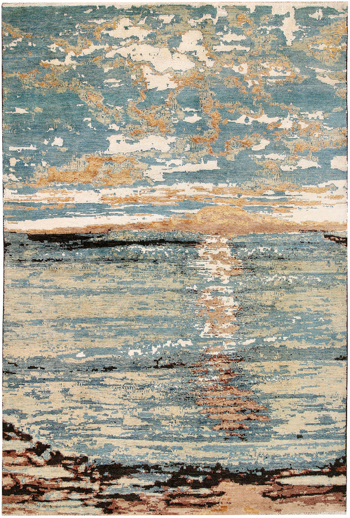 Multi Colored Abstract 6' 7 x 9' 9 - No. 65116 - ALRUG Rug Store