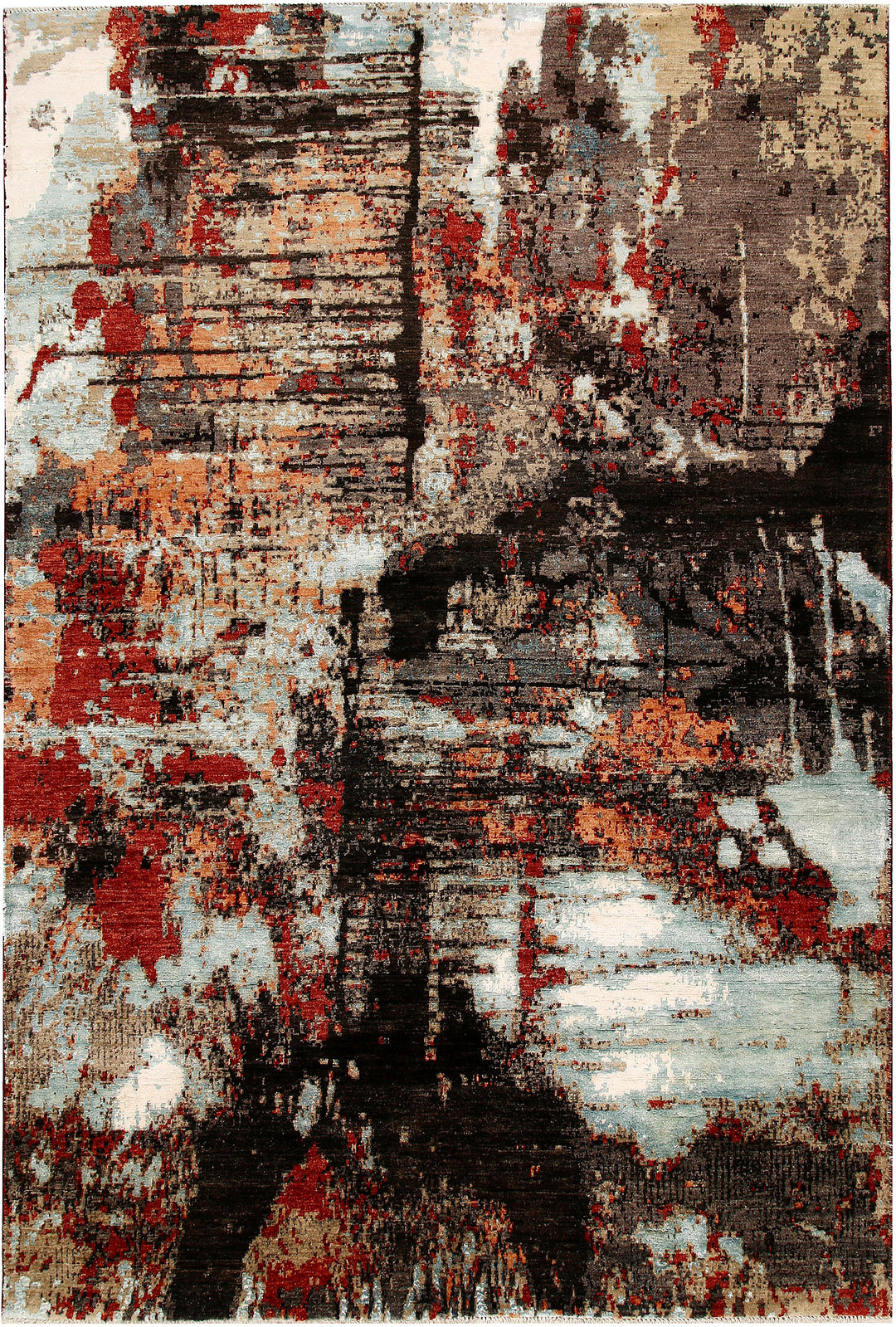 Multi Colored Abstract 6' 6 x 9' 8 - No. 65117 - ALRUG Rug Store