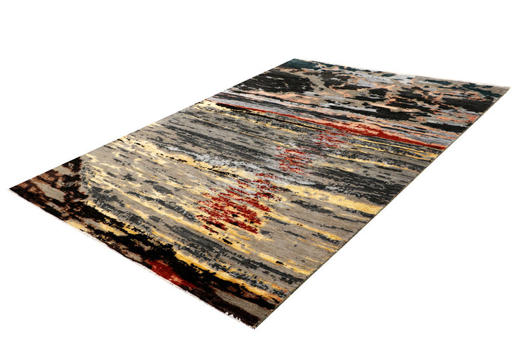 Multi Colored Abstract 6' 2 x 8' 11 - No. 65119 - ALRUG Rug Store