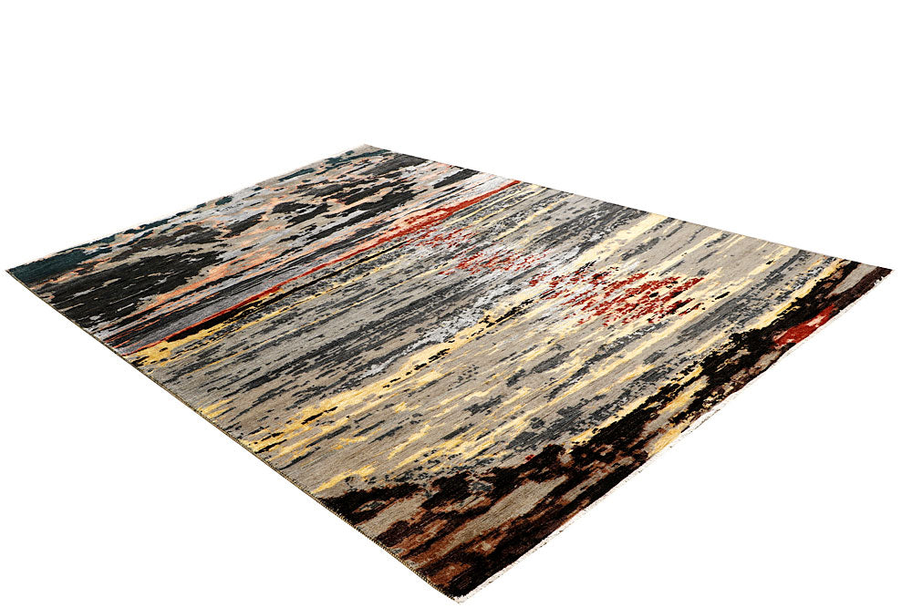 Multi Colored Abstract 6' 2 x 8' 11 - No. 65119 - ALRUG Rug Store