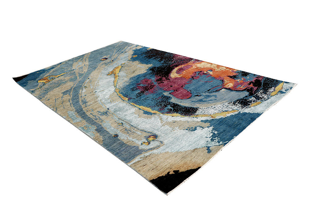 Multi Colored Abstract 6' 2 x 9' 5 - No. 65120 - ALRUG Rug Store