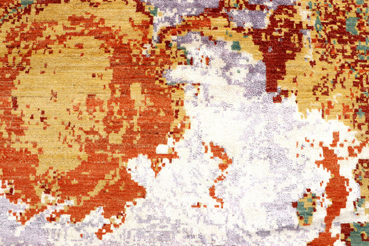 Multi Colored Abstract 8'  2" x 10'  7" - No. QA62657