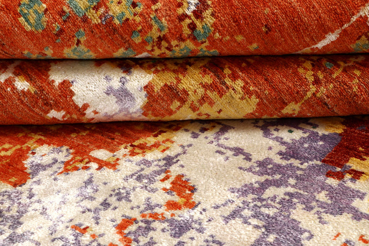 Multi Colored Abstract 8' 2 x 10' 7 - No. 65122 - ALRUG Rug Store