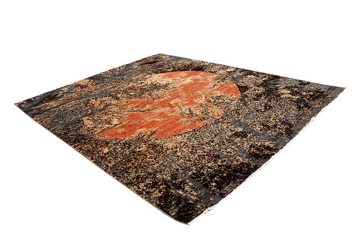 Multi Colored Abstract 8' x 9' 11 - No. 65123 - ALRUG Rug Store