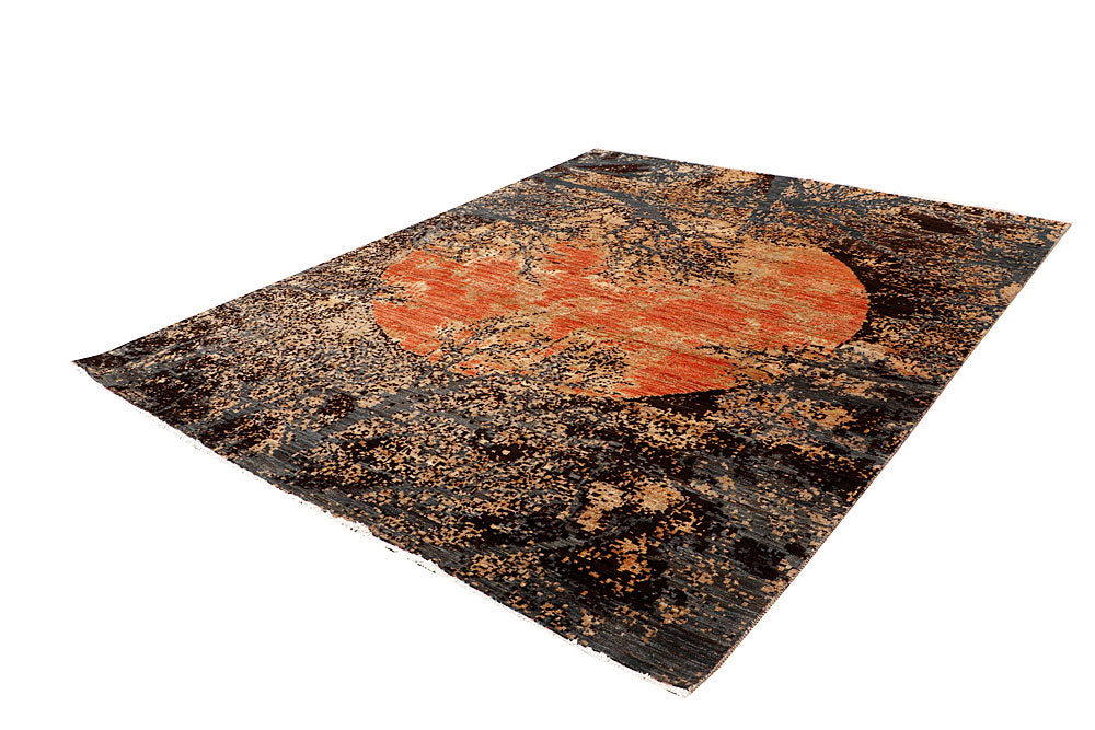 Multi Colored Abstract 8' x 9' 11 - No. 65123 - ALRUG Rug Store