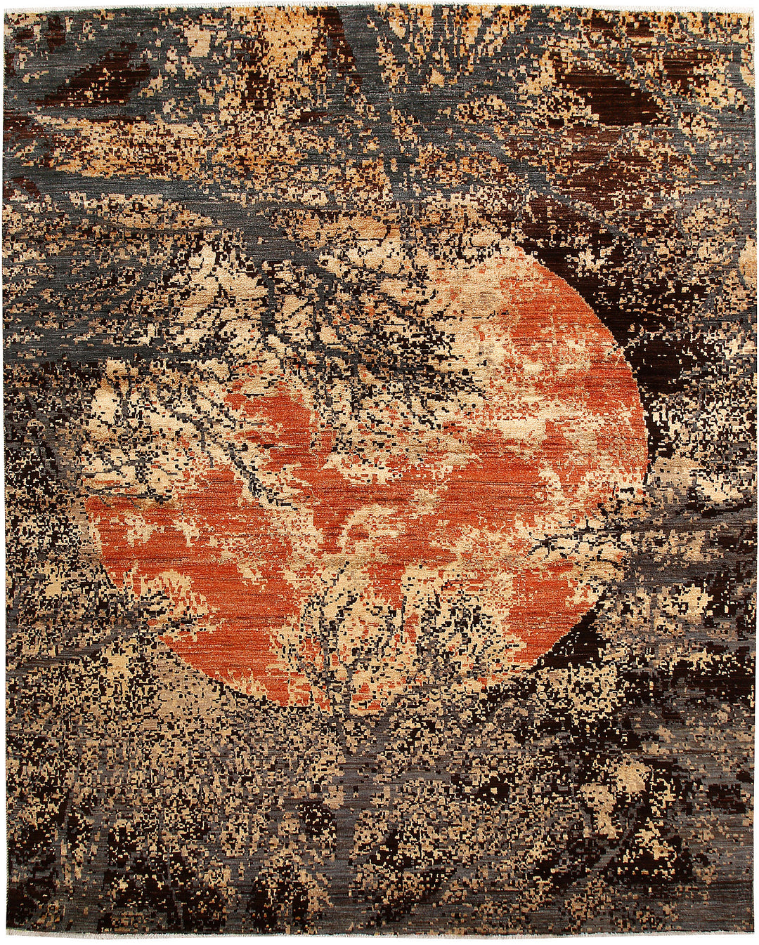 Multi Colored Abstract 8' x 9' 11 - No. 65123 - ALRUG Rug Store